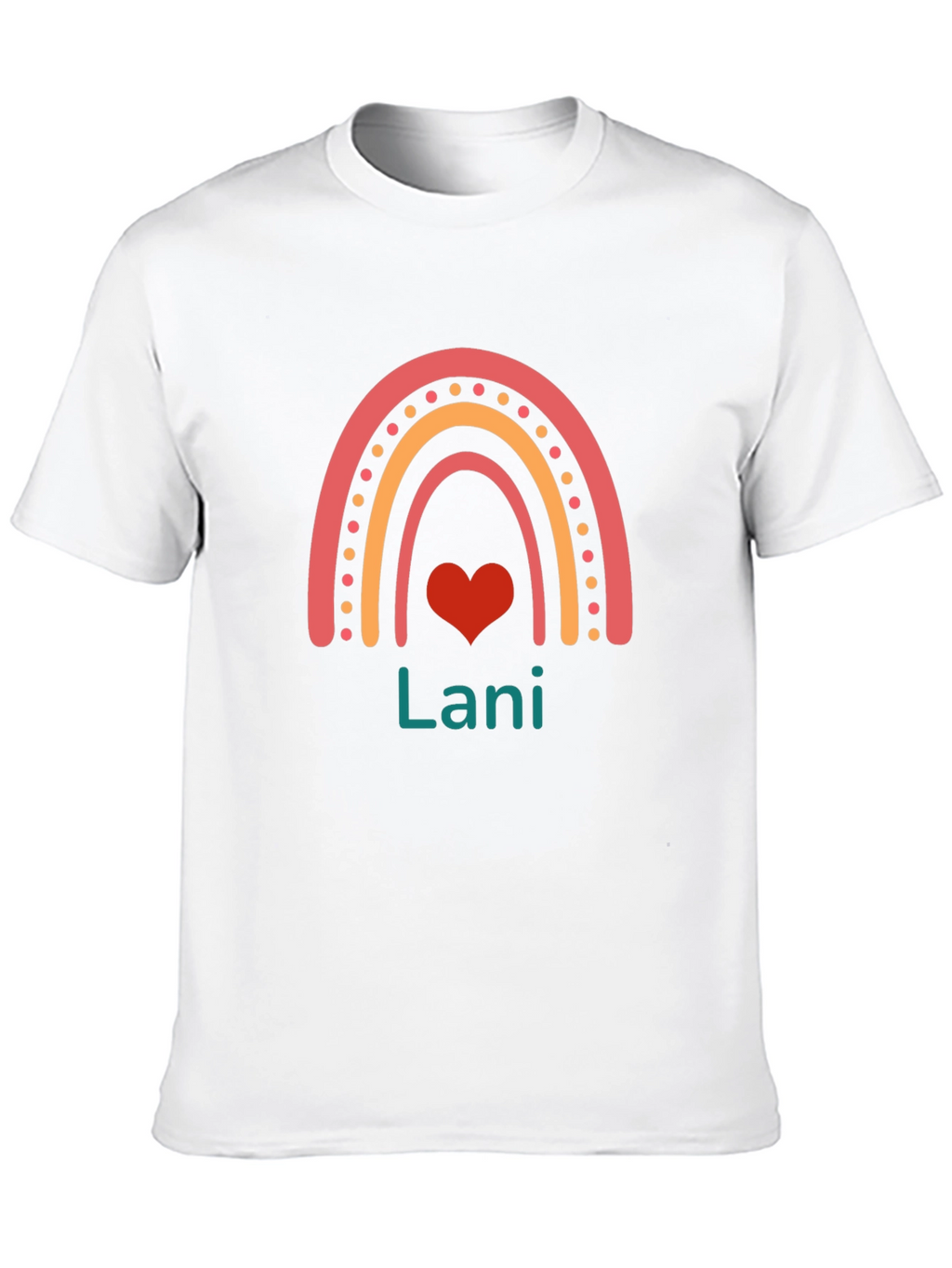 Rainbow Lani Heart Tee -  Personalized Kids Shirt
