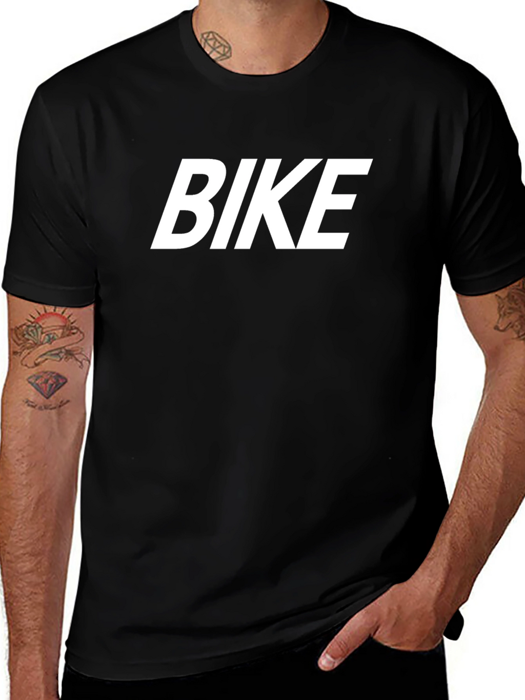 BIKE Graphic Tee - Black Cotton T-Shirt