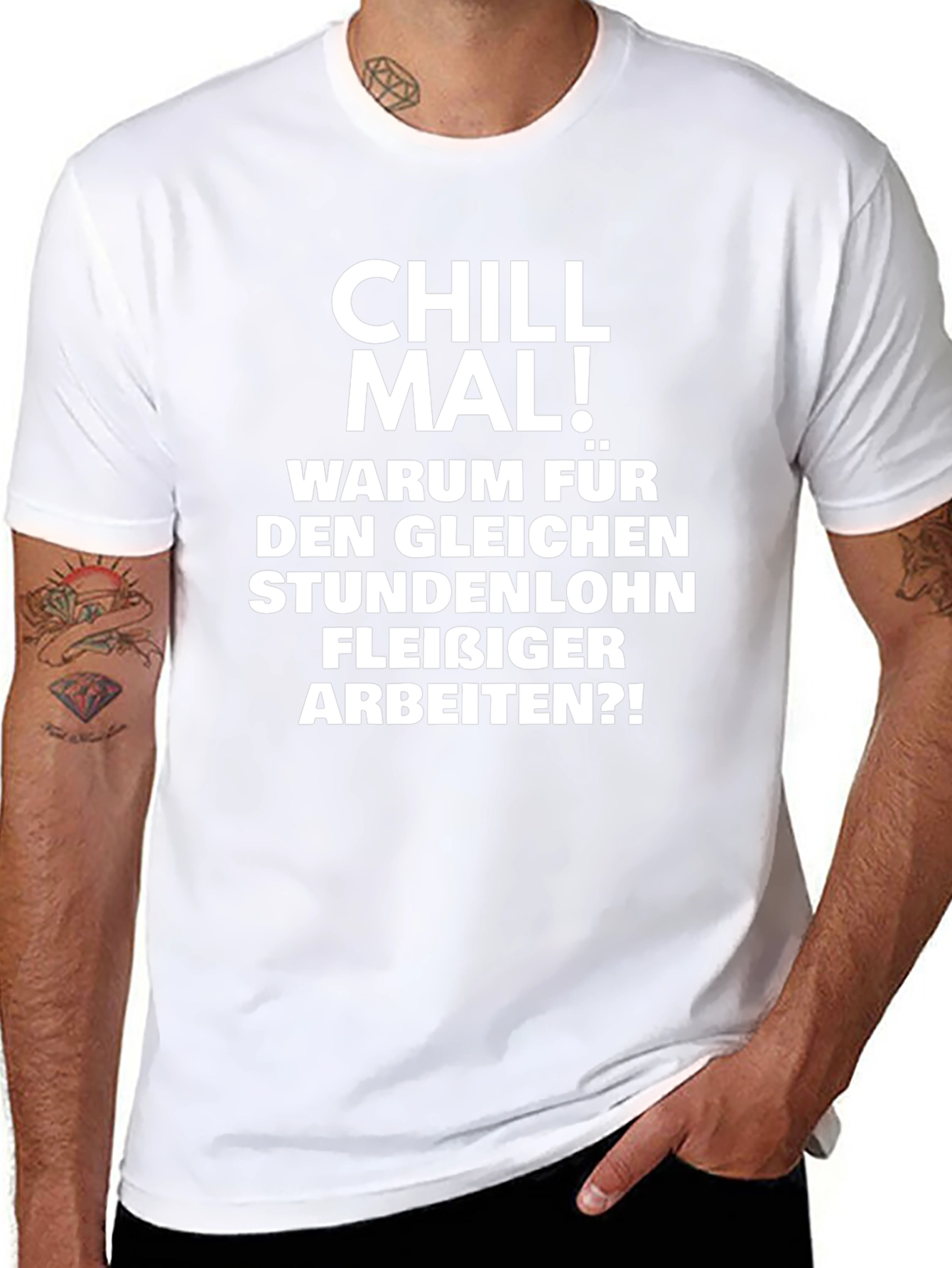 Chill Mal! T-Shirt - Relaxed Fit Bold German Slogan