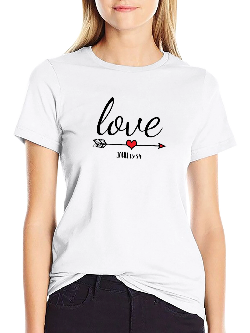Love Arrow Heart T-Shirt - John 15:54 Christian Tee