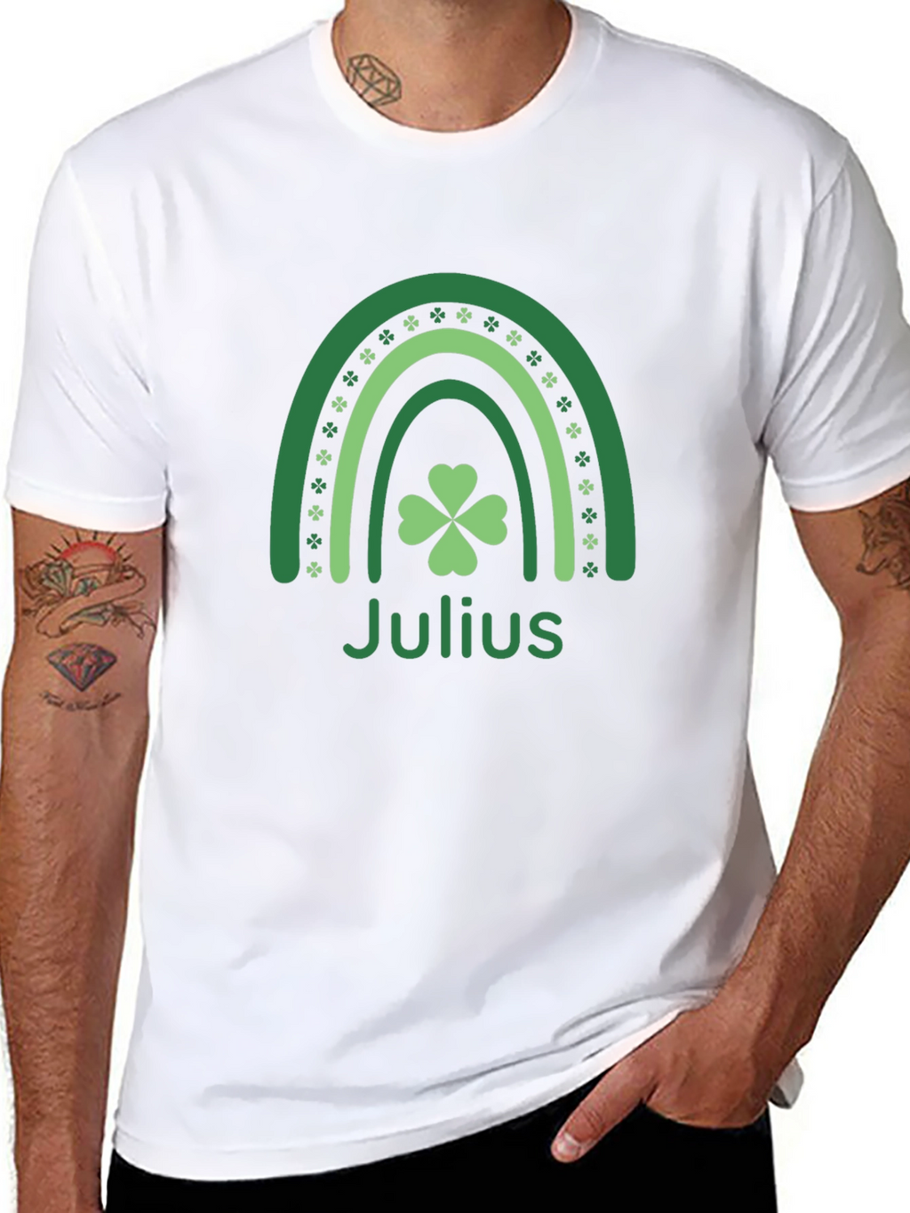 Julius St. Patricks Day Clover Rainbow T-Shirt