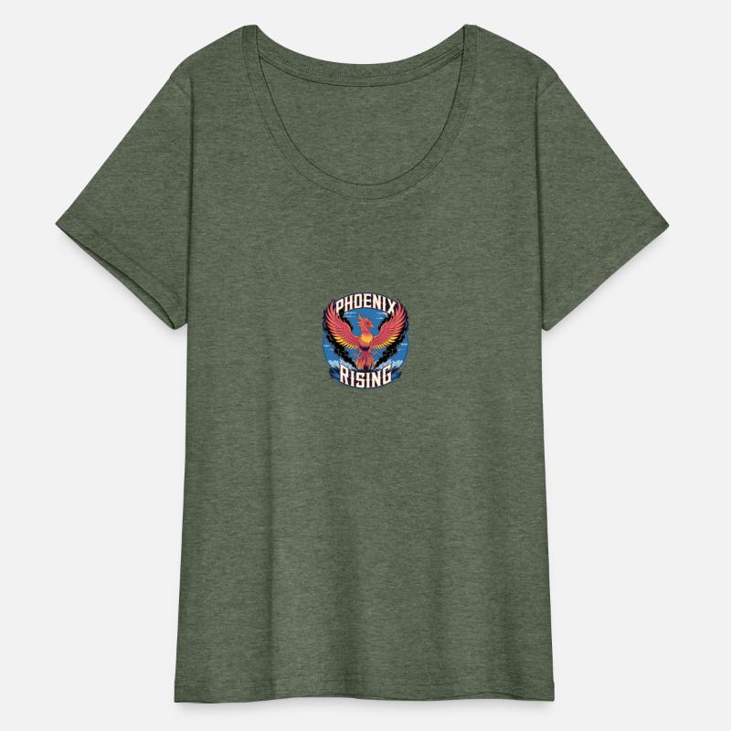 "Phoenix Rising" – A phoenix with fiery, vibrant c