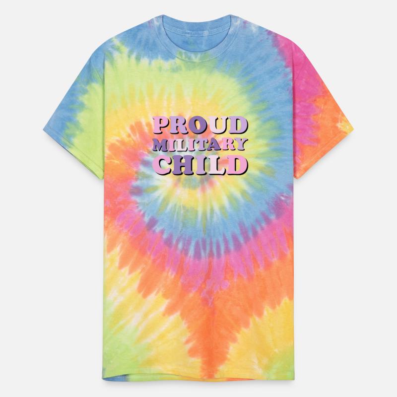 Proud Military Child Groovy purple up For