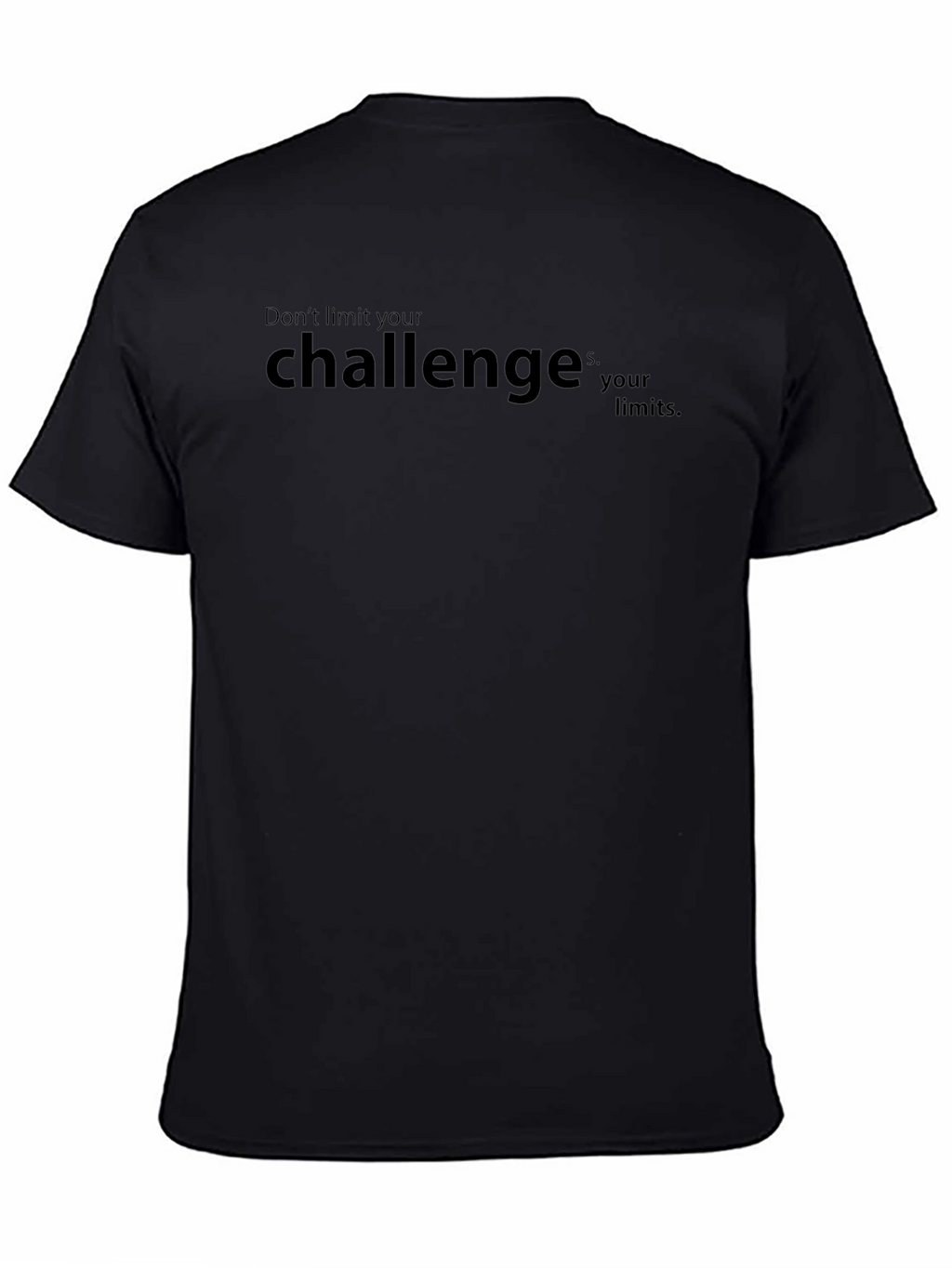 Motivational Challenge Graphic Tee - Black T-Shirt