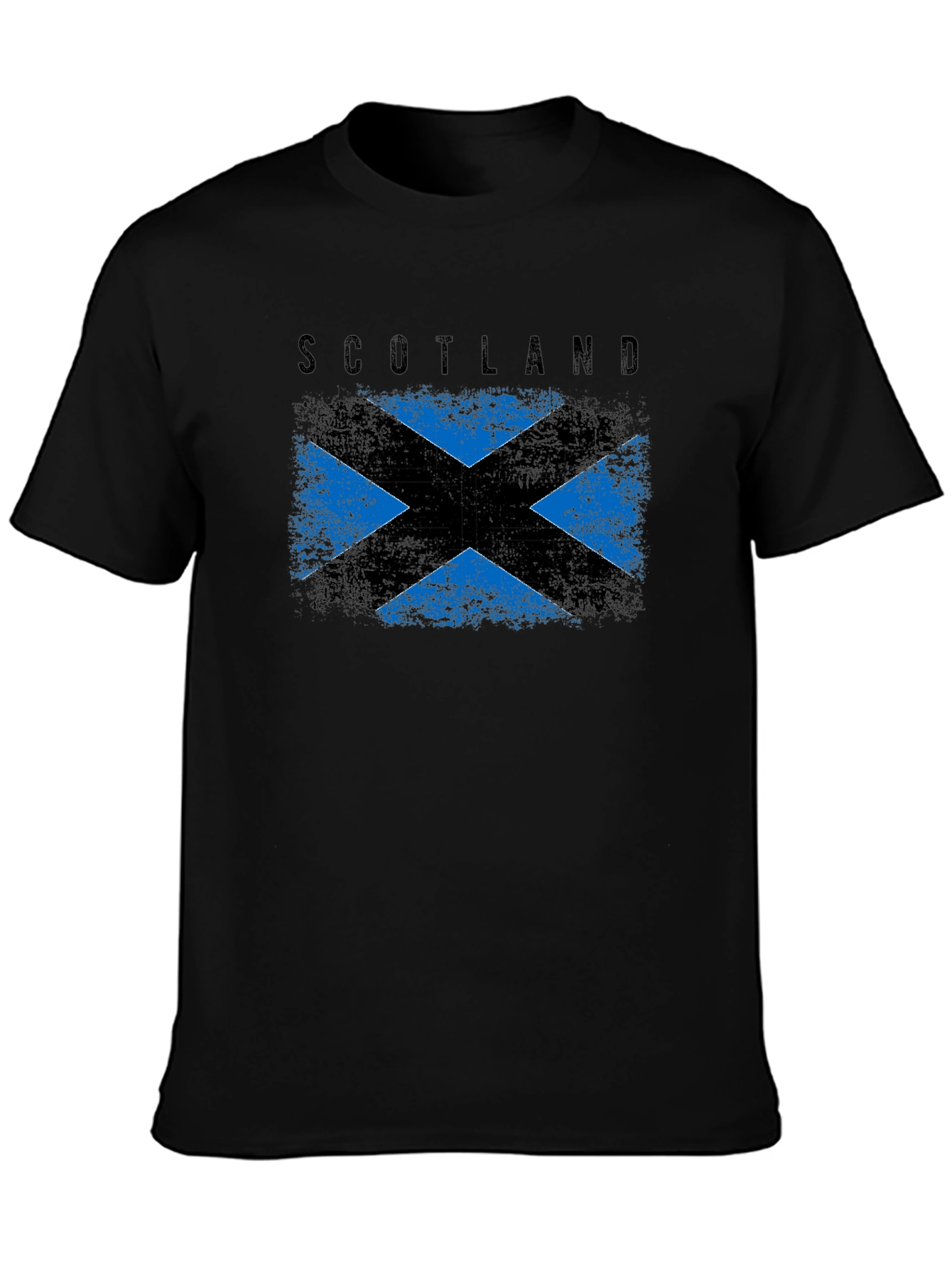 Scotland Flag Graphic Black T-Shirt