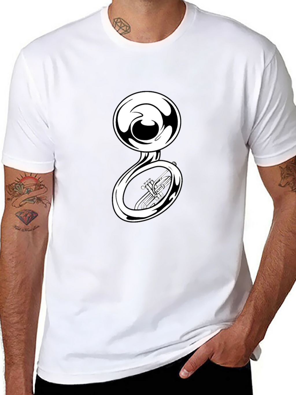 Sousaphone Graphic Tee - Musical Instrument T-Shirt
