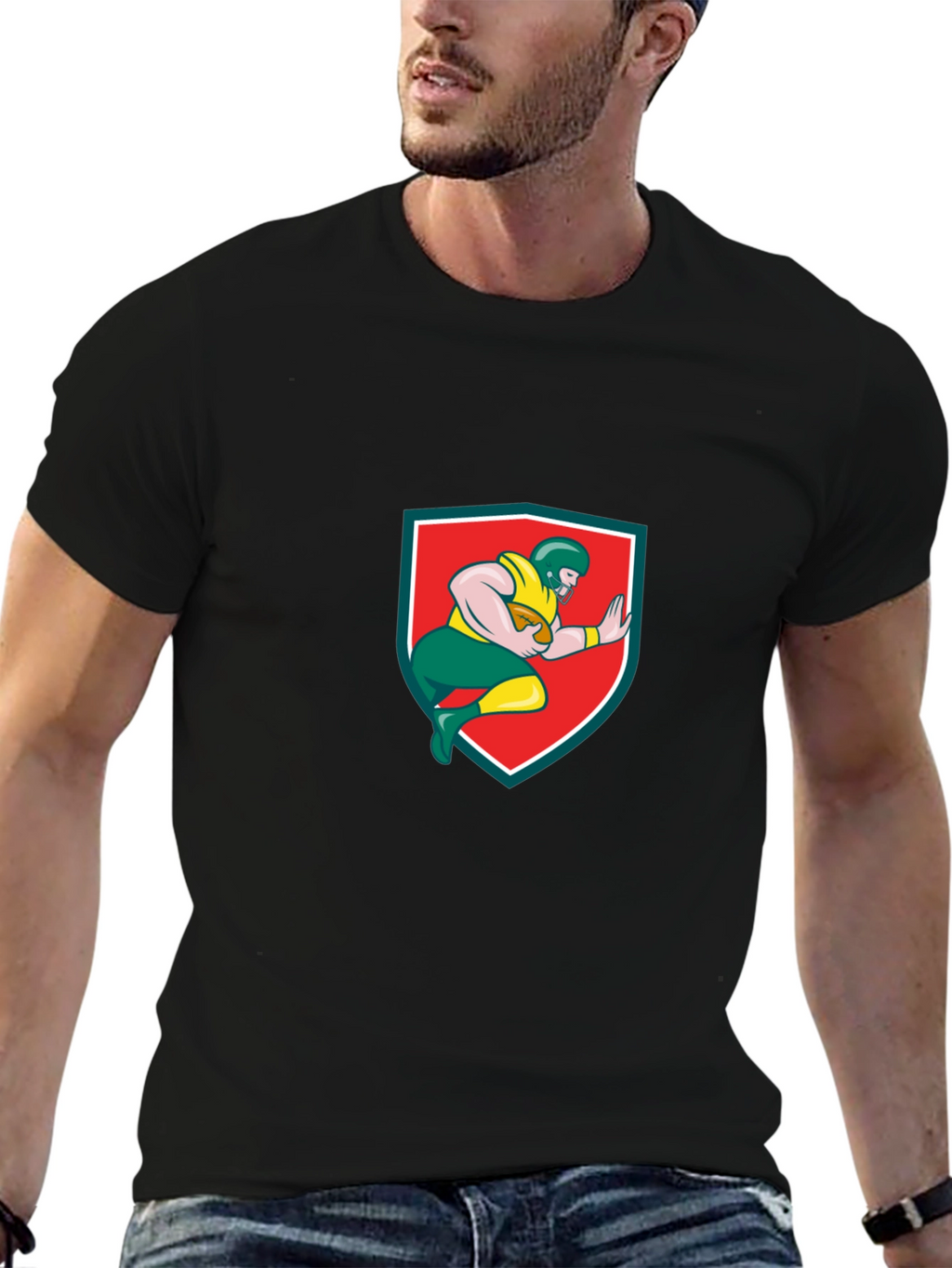American Football Player Graphic Tee