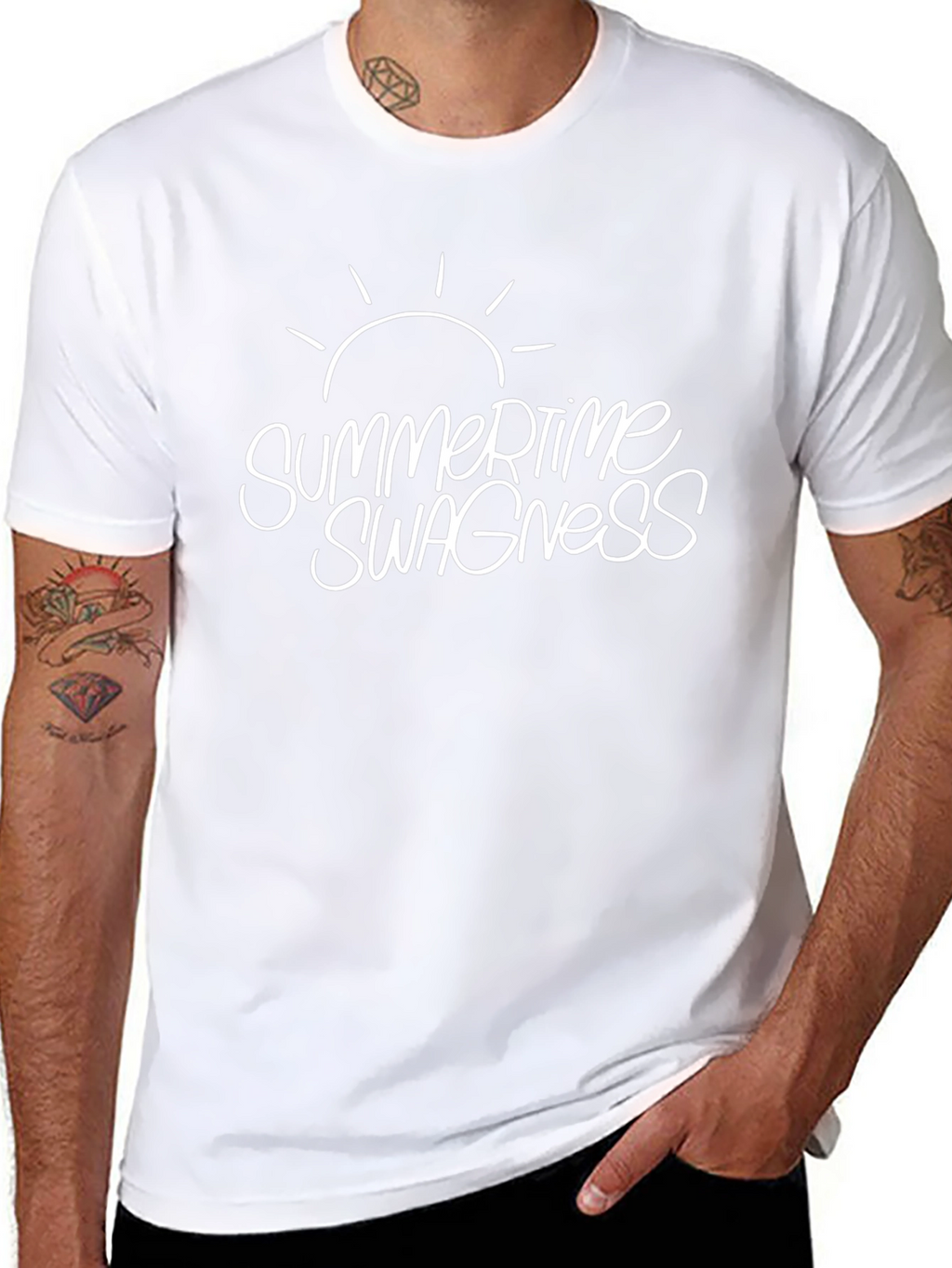 Summertime Swagness Black Graphic Tee