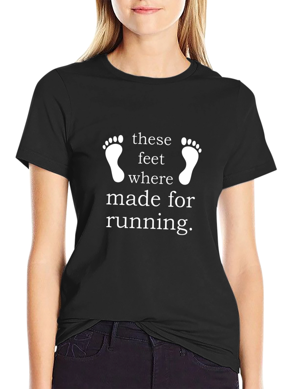 These Feet Were Made For Running Graphic Tee