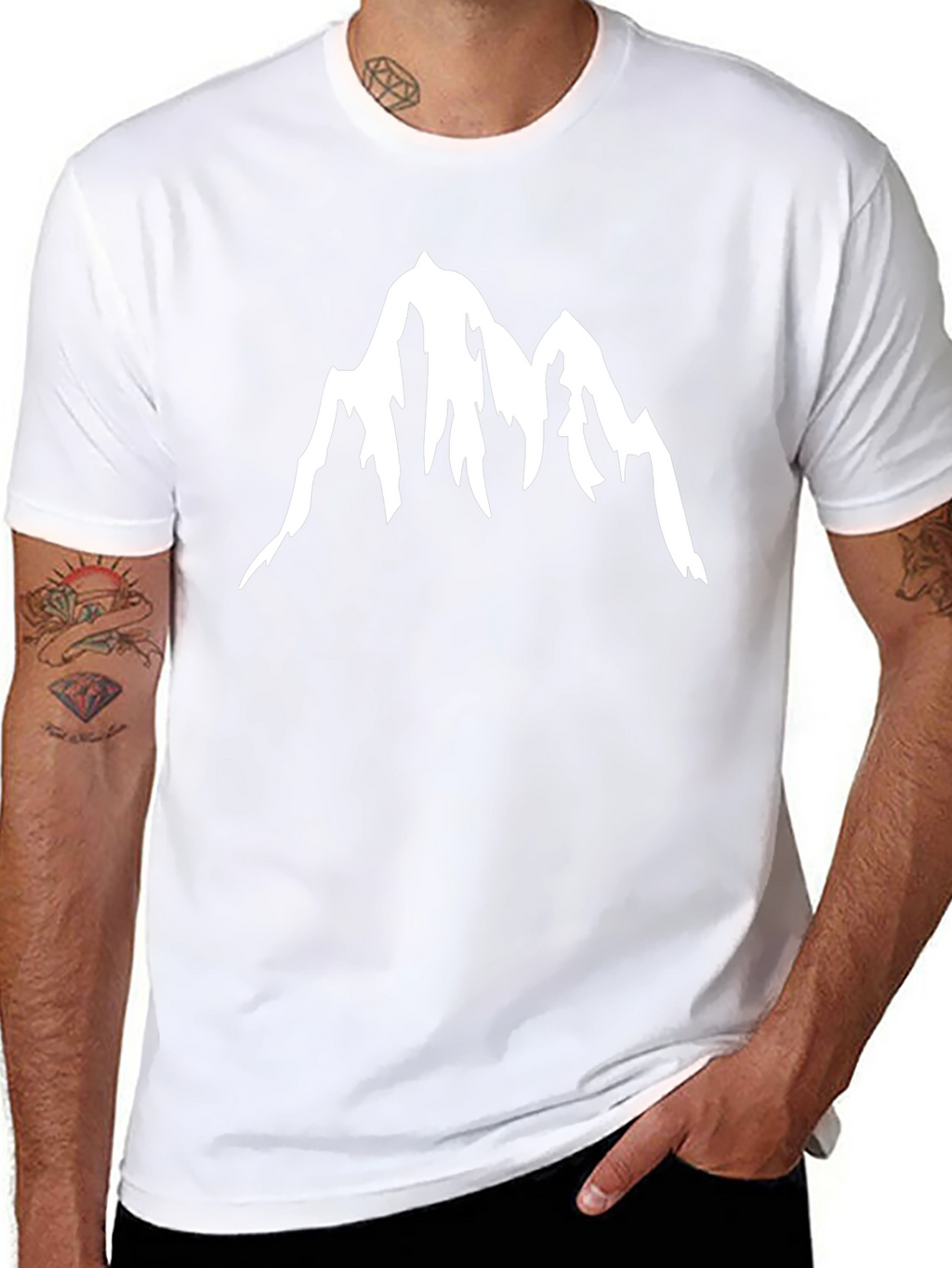 Mountain Peak Graphic Tee - Black Casual Shirt