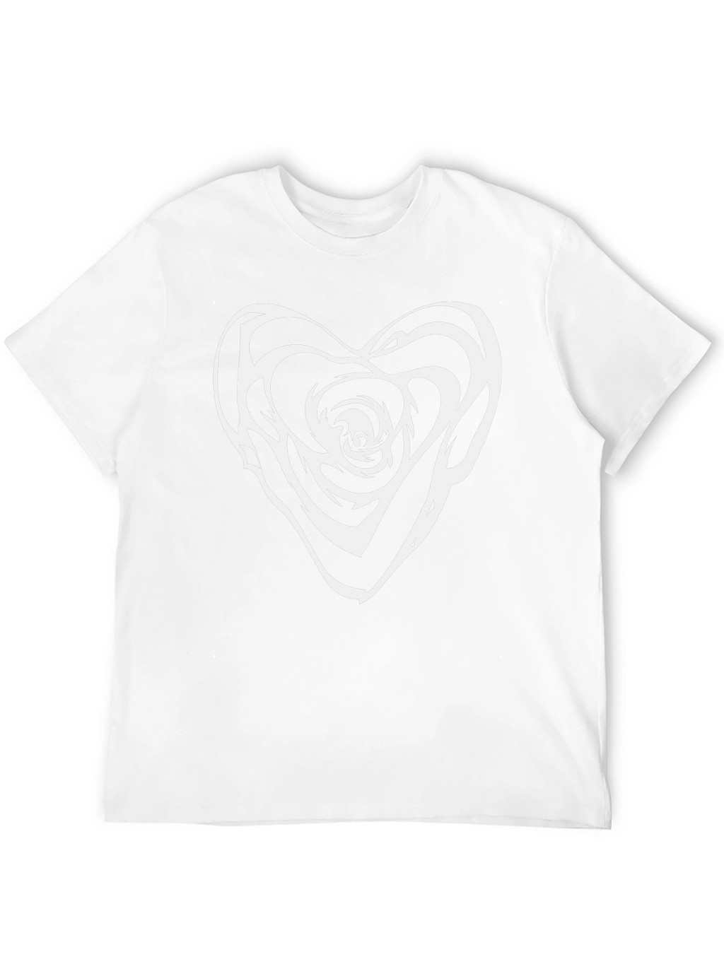 Heart Rose Graphic Tee - Stylish Black T-Shirt