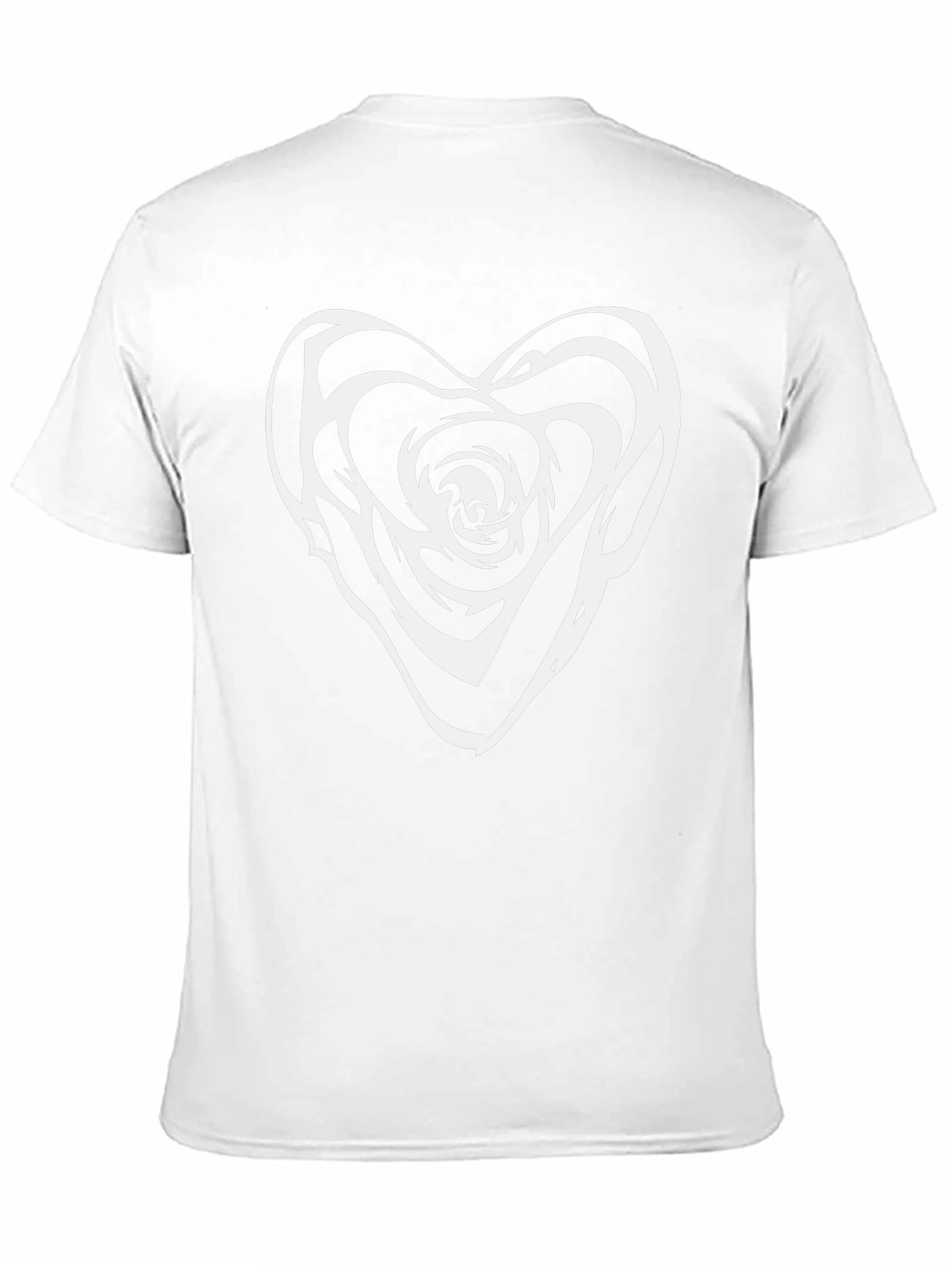 Heart Rose Graphic Tee - Stylish Black T-Shirt
