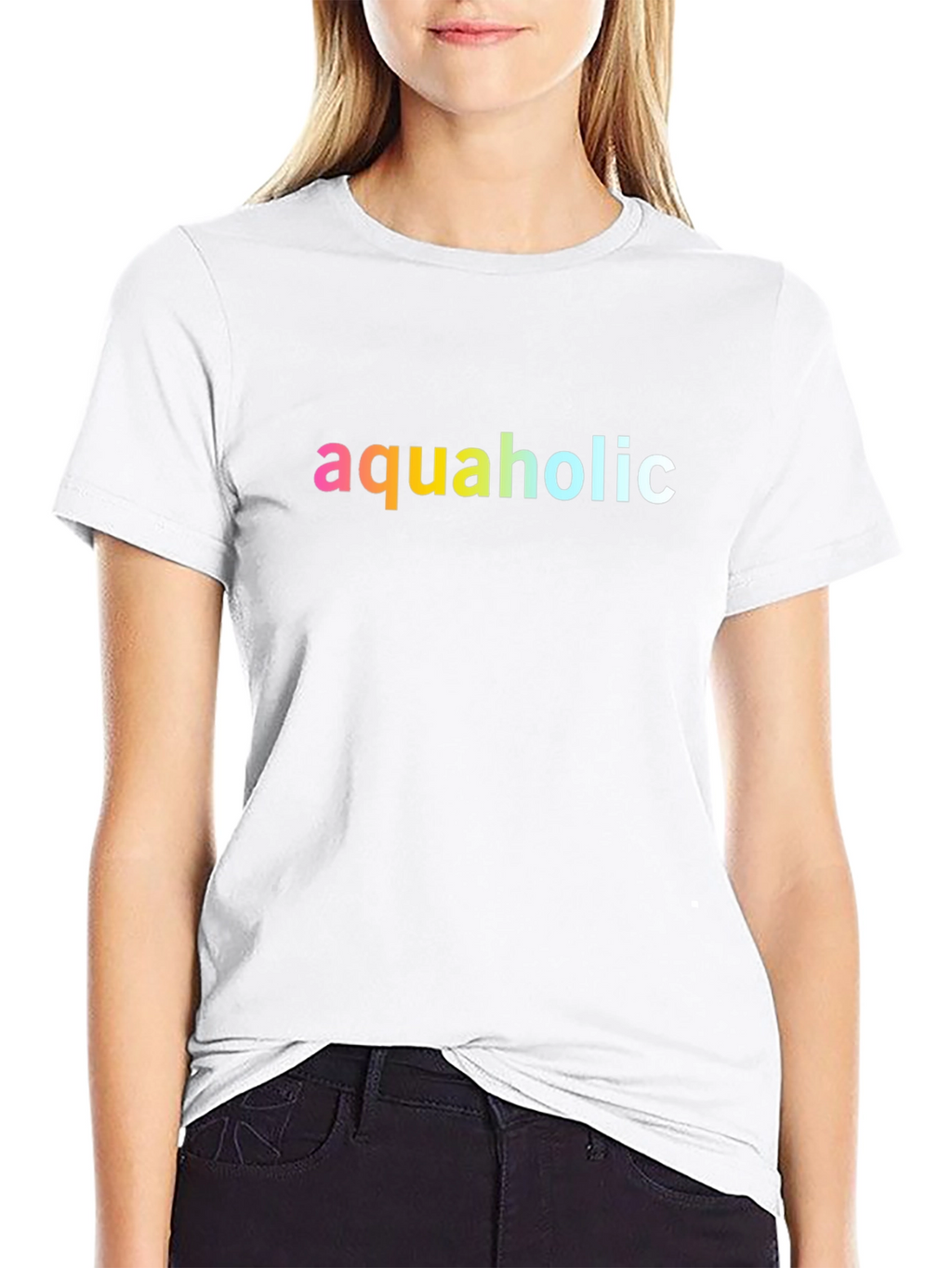 Aquaholic Graphic Tee - Black Cotton T-Shirt