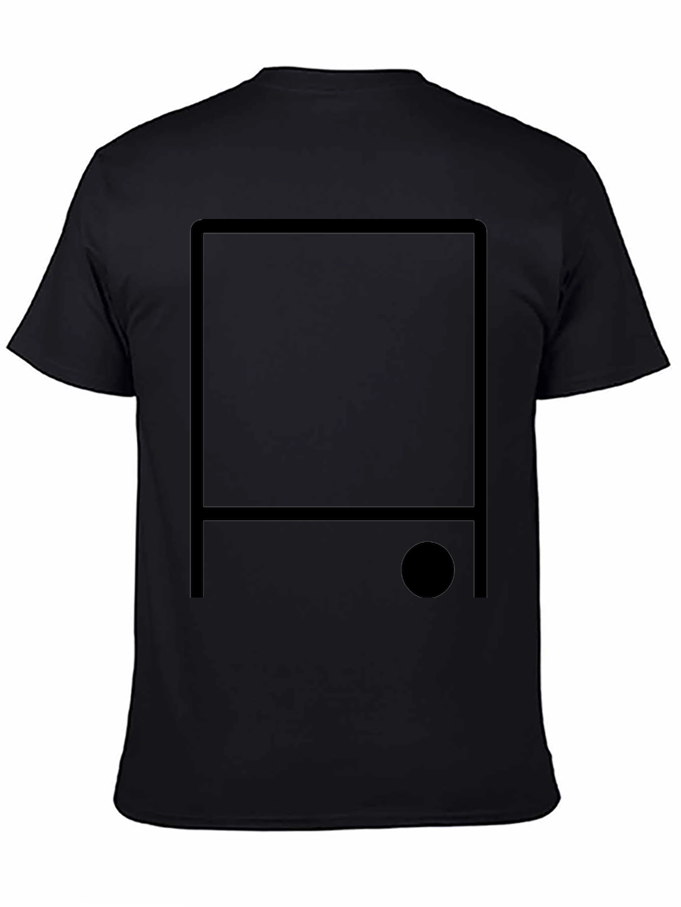 Minimalist Black Square T-Shirt - Modern Graphic Tee