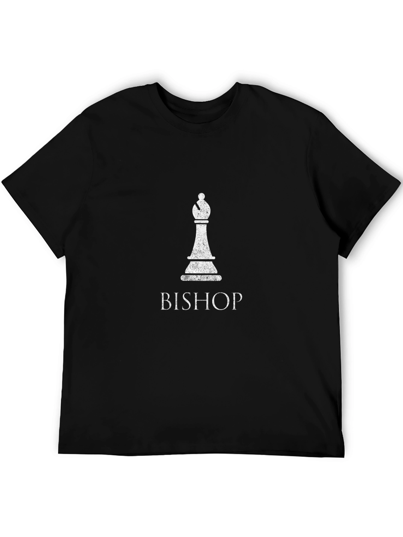 Chess Bishop Graphic T-Shirt - Black Stylish Tee