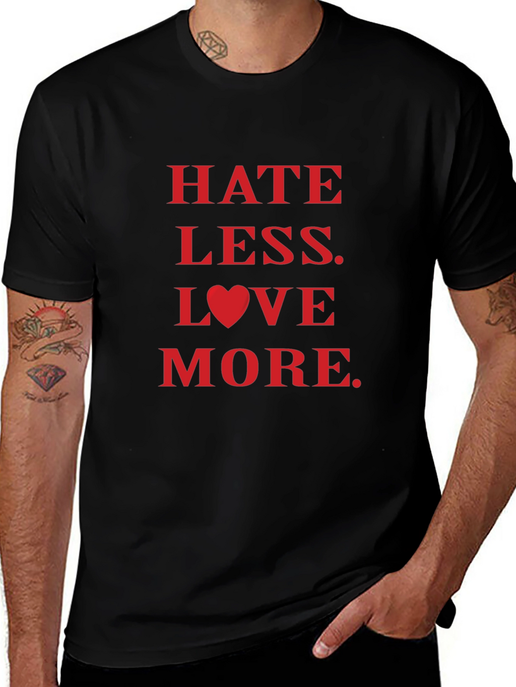 Hate Less Love More Graphic Tee