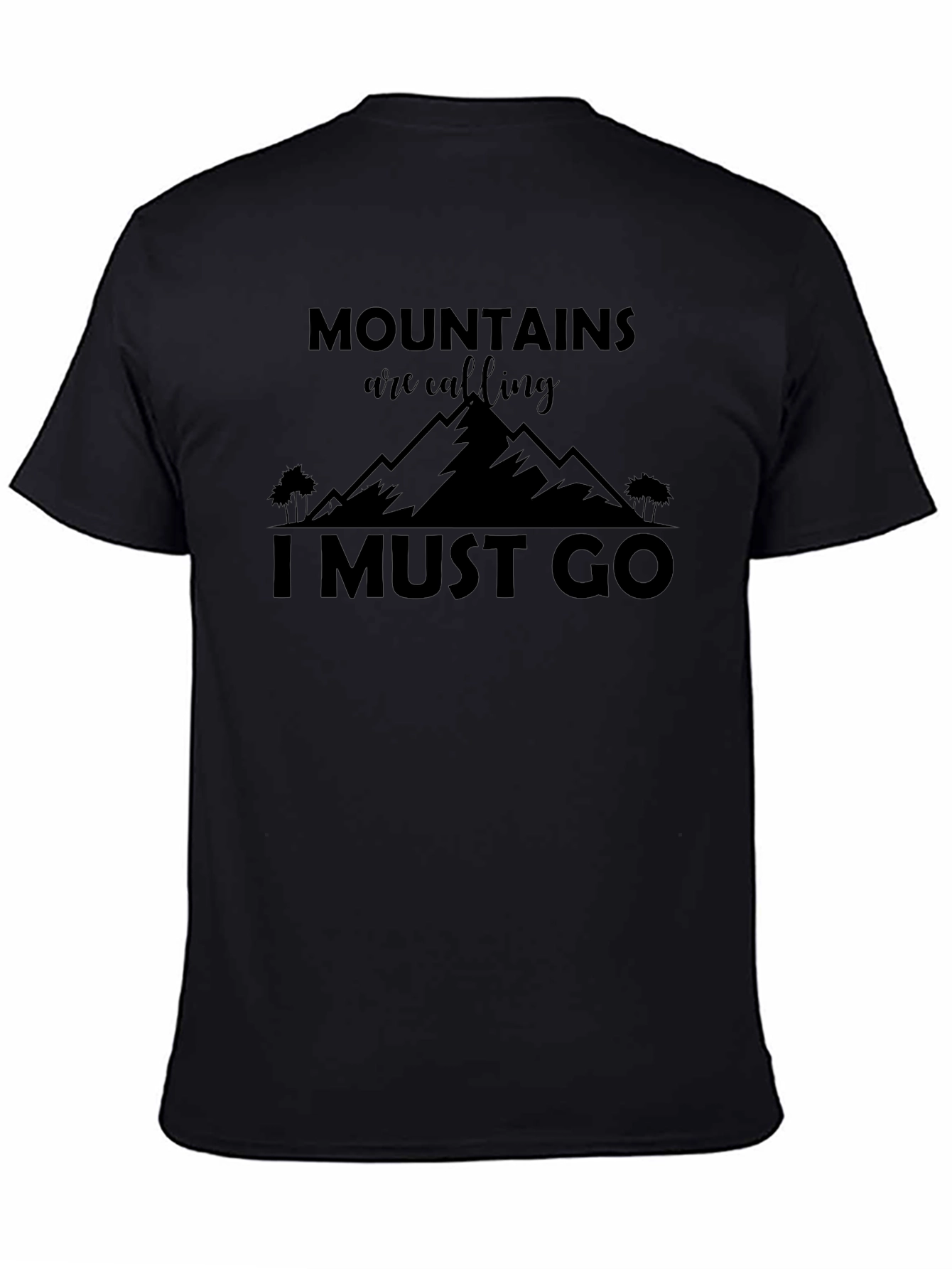 Mountains Calling Black T-Shirt