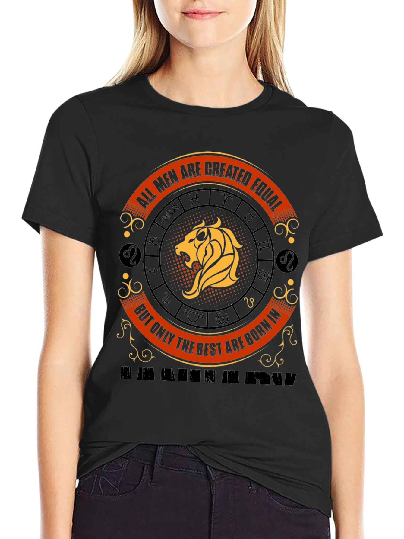 Lion Zodiac Mens Graphic Tee - Best are Born in...