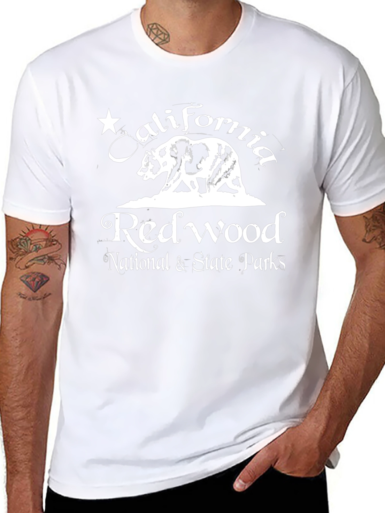California Redwood National Parks Black T-Shirt