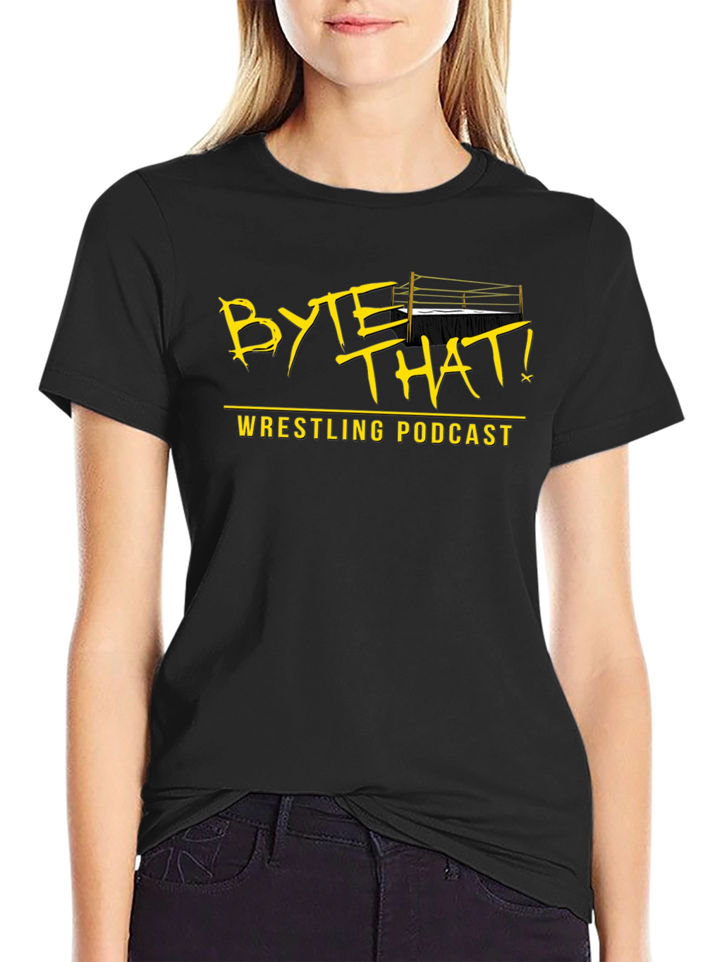 Byte That! Wrestling Podcast Black T-Shirt