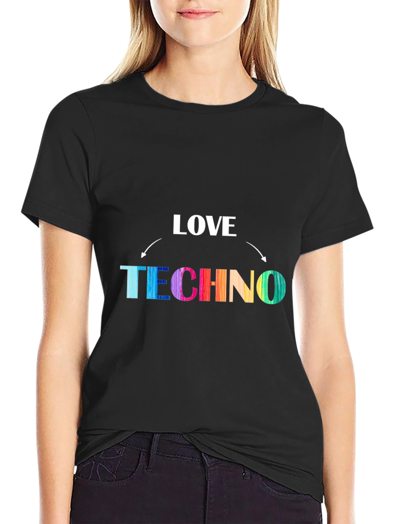 Love Techno Rainbow Graphic Tee