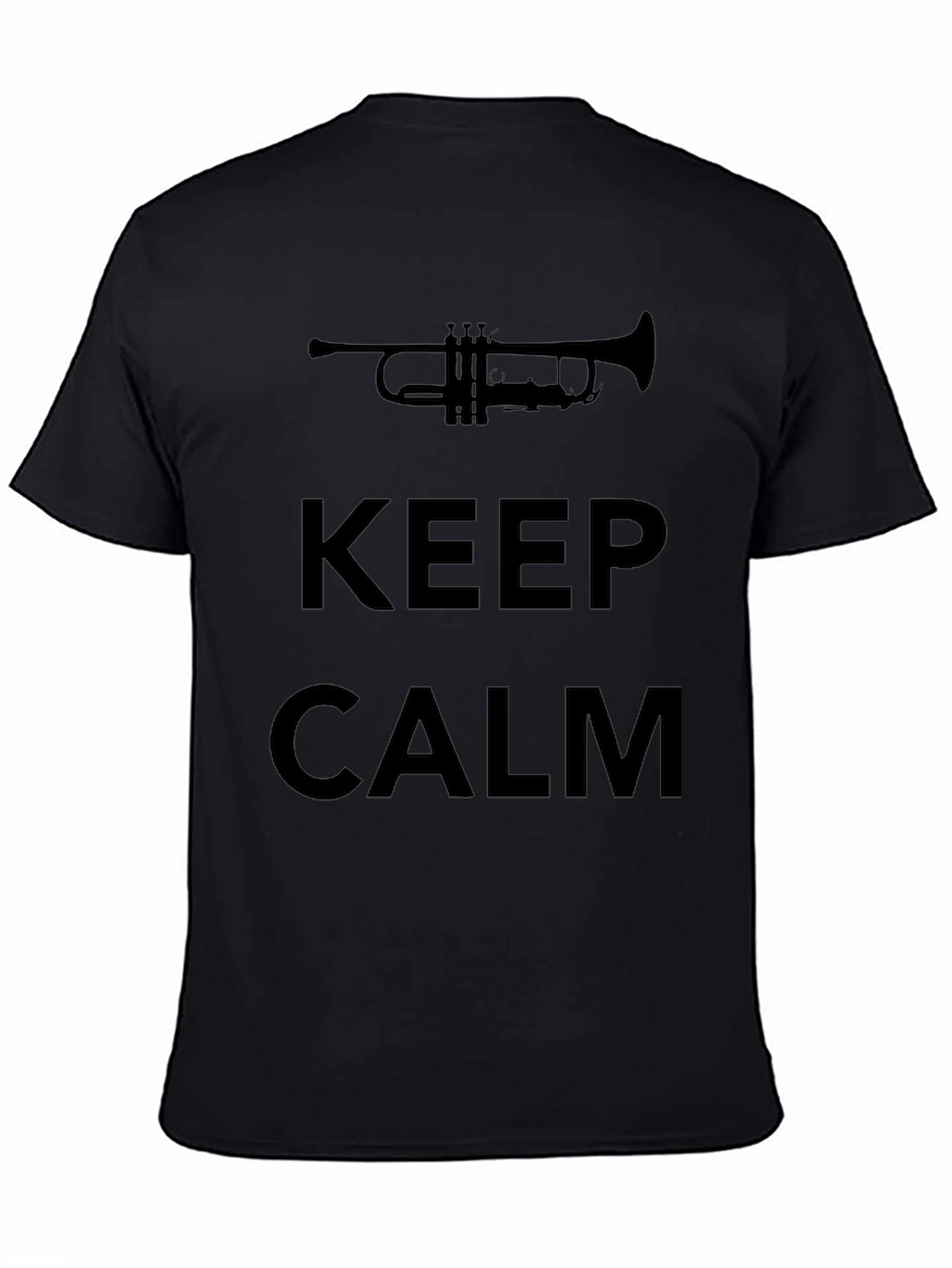 Keep Calm Trumpet Black T-Shirt