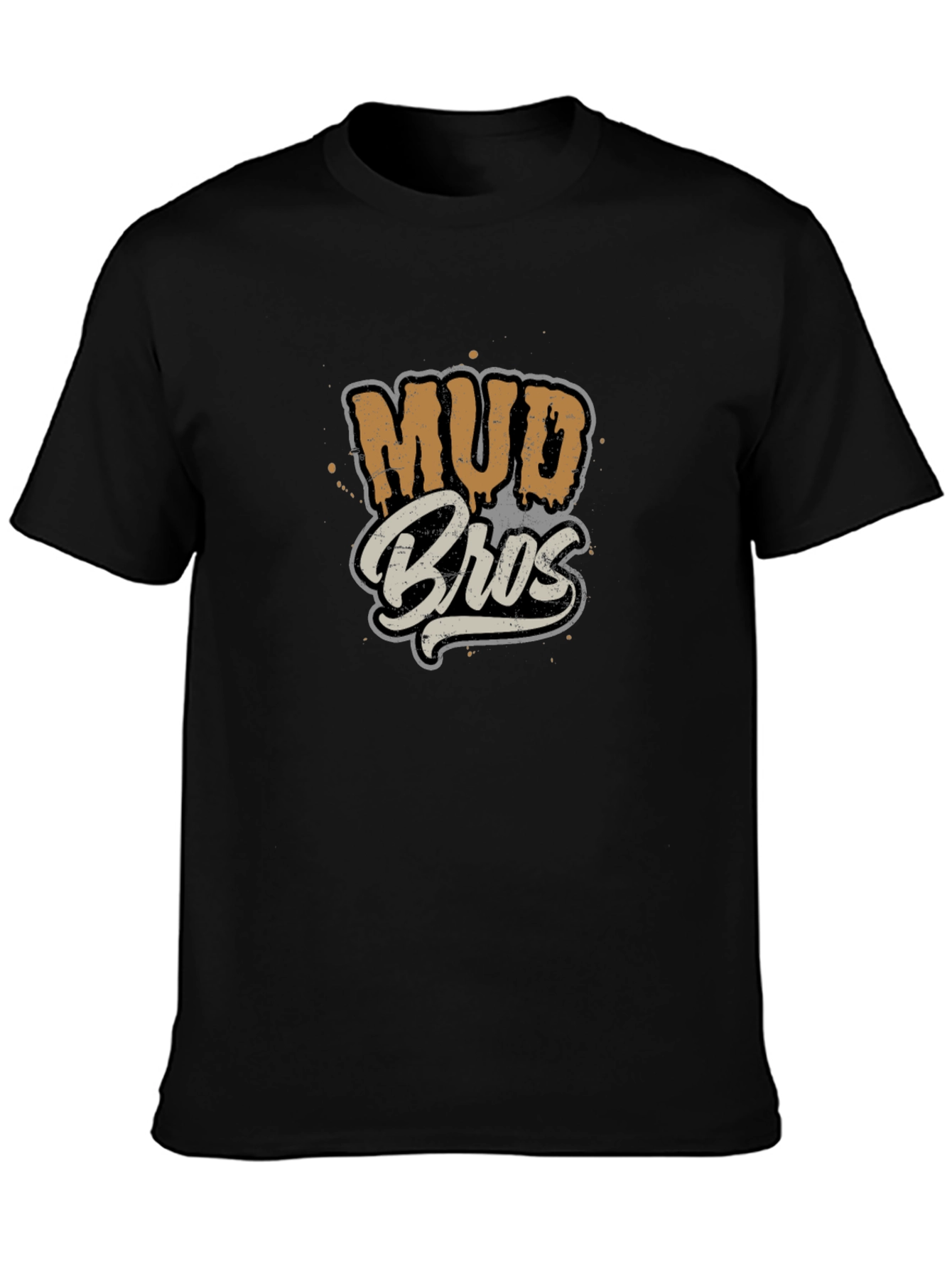 Mud Bros Graphic Tee - Black Cotton Blend
