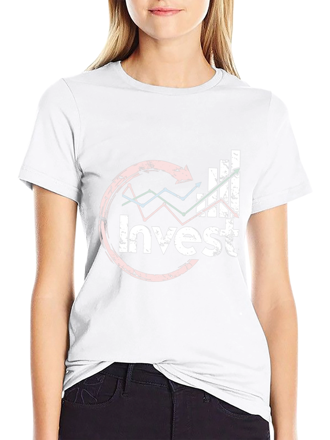 Invest Black Graphic Tee