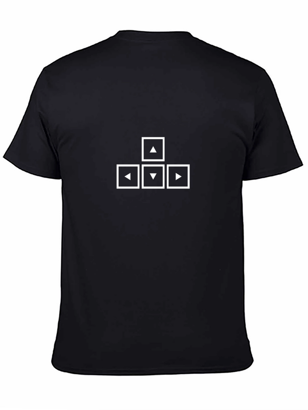 Arrow Keypad Graphic Tee - Black Cotton T-Shirt