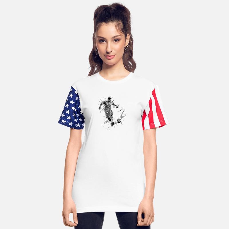 Retro Soccer Player Kicks A Ball