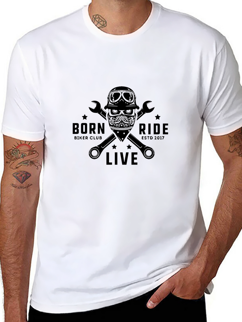 Born to Ride Biker Club T-Shirt