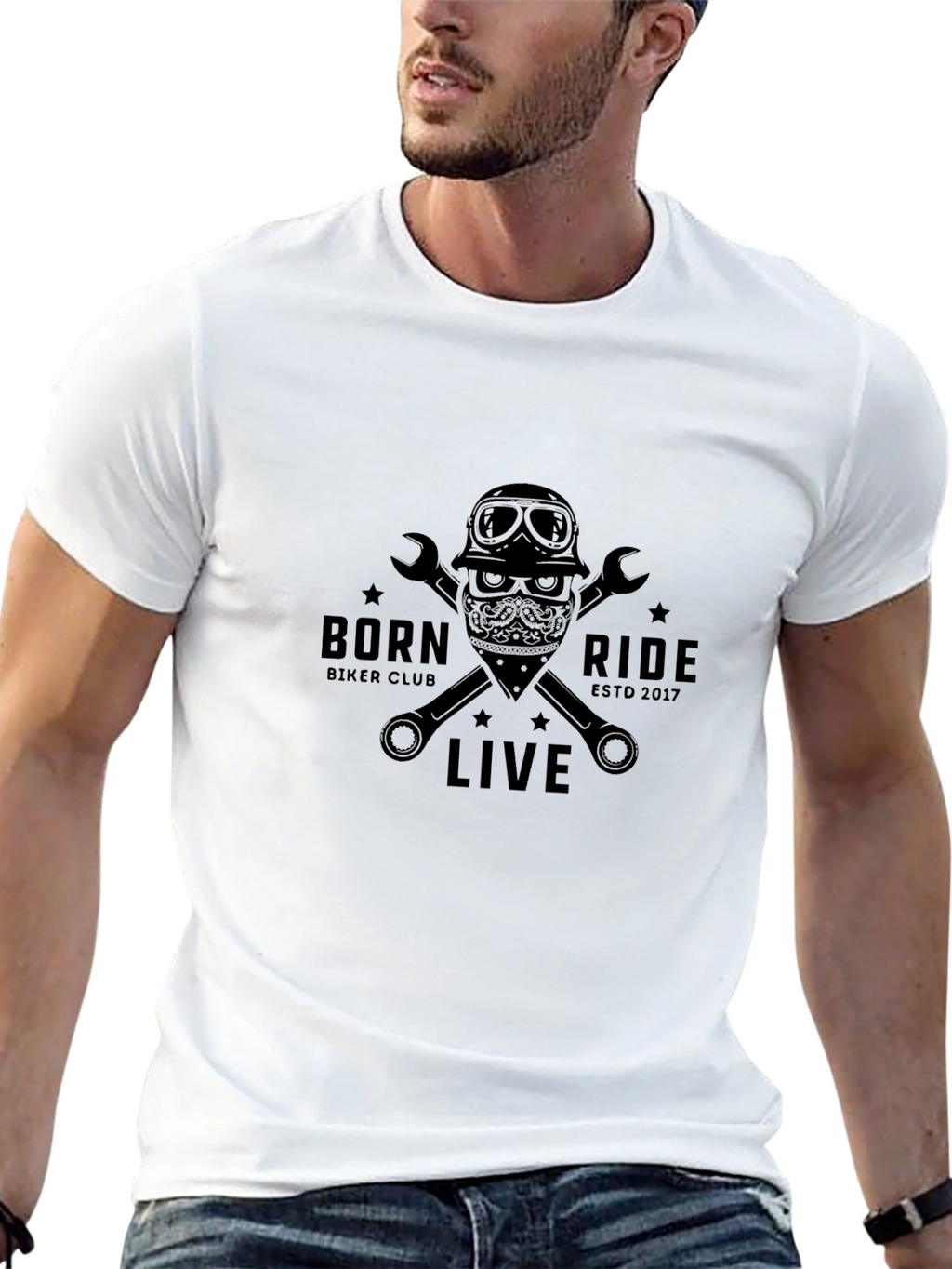 Born to Ride Biker Club T-Shirt