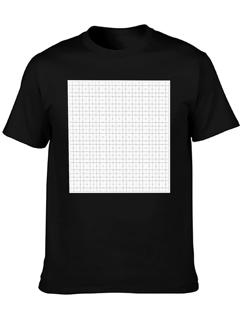 Geometric Grid T-Shirt - Modern Pattern Tee