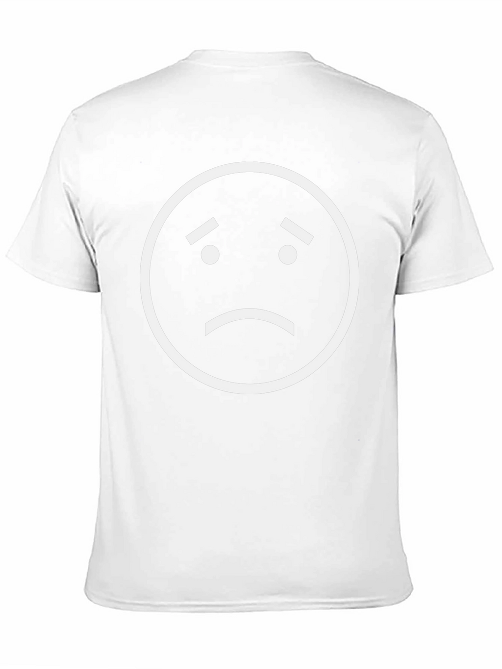 Sad Face Emoji Graphic T-Shirt - Black Cotton Tee