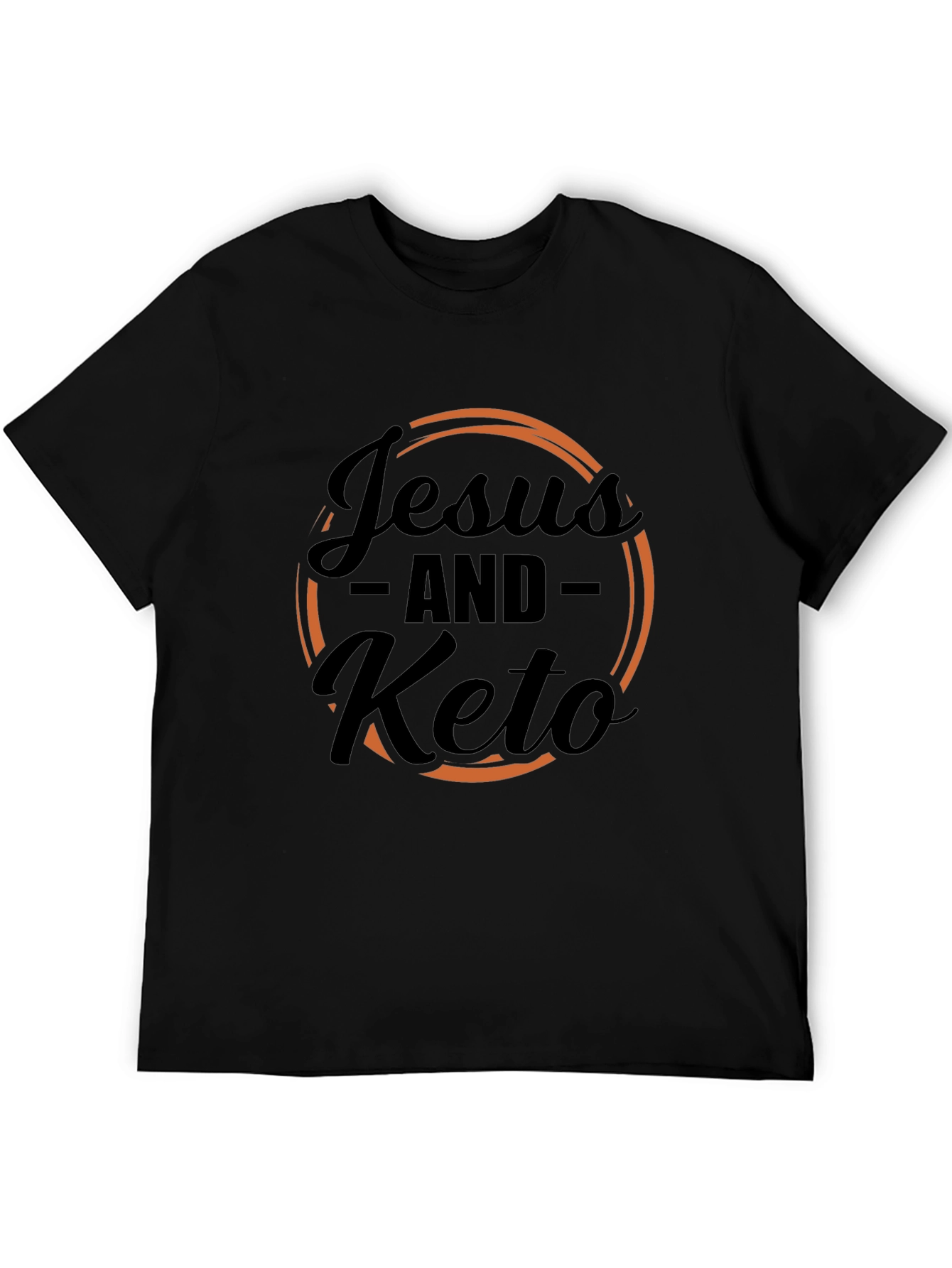 Jesus and Keto Graphic Tee - Black