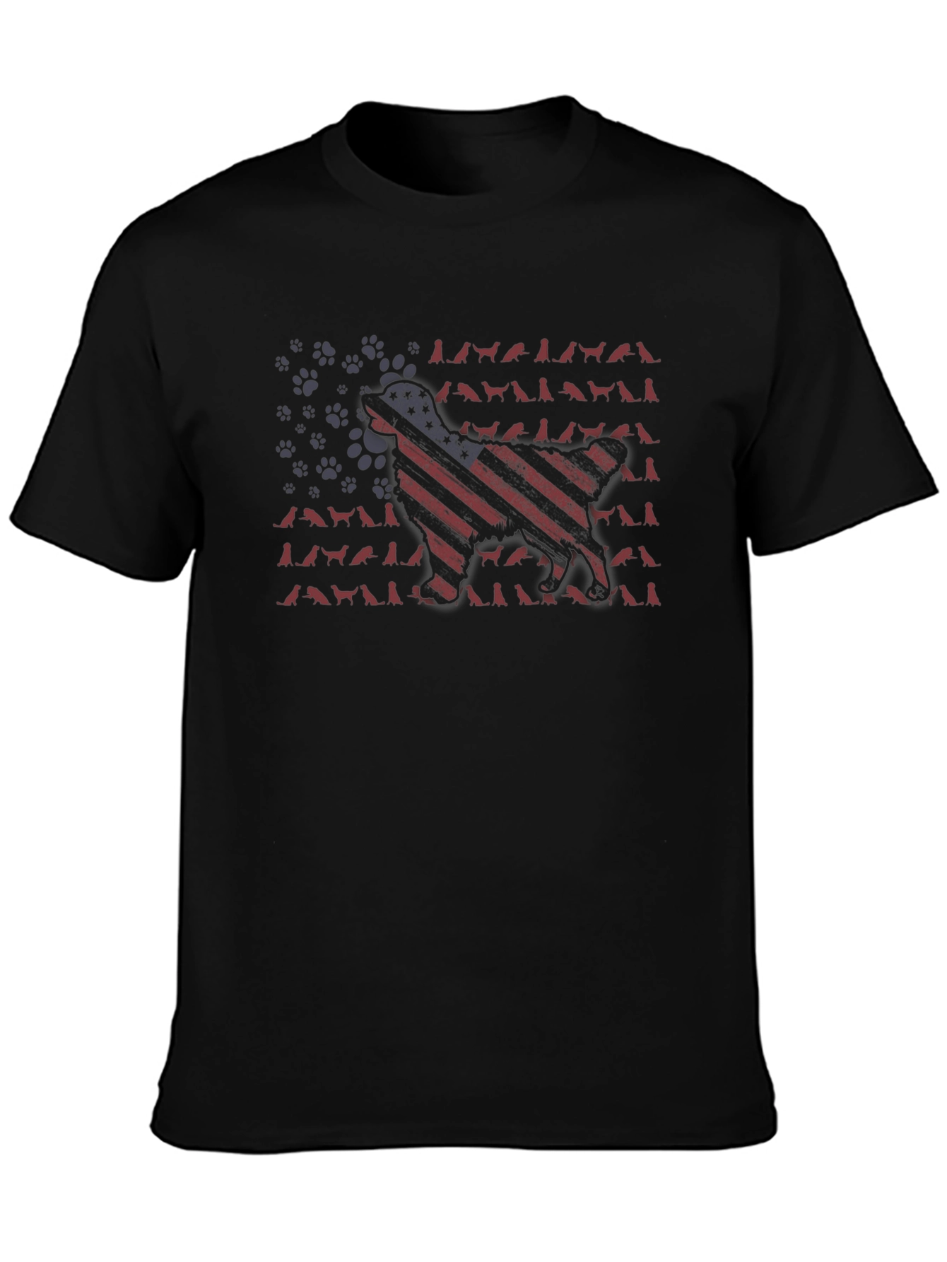 Patriotic Dog T-Shirt - American Flag Graphic Tee