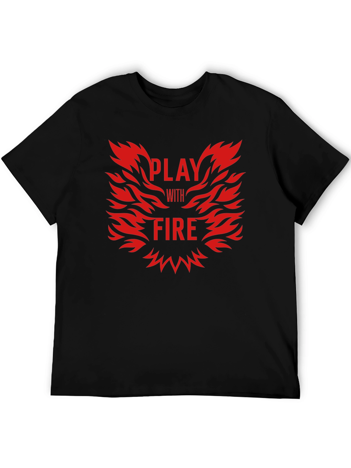 Play With Fire Black Graphic Tee