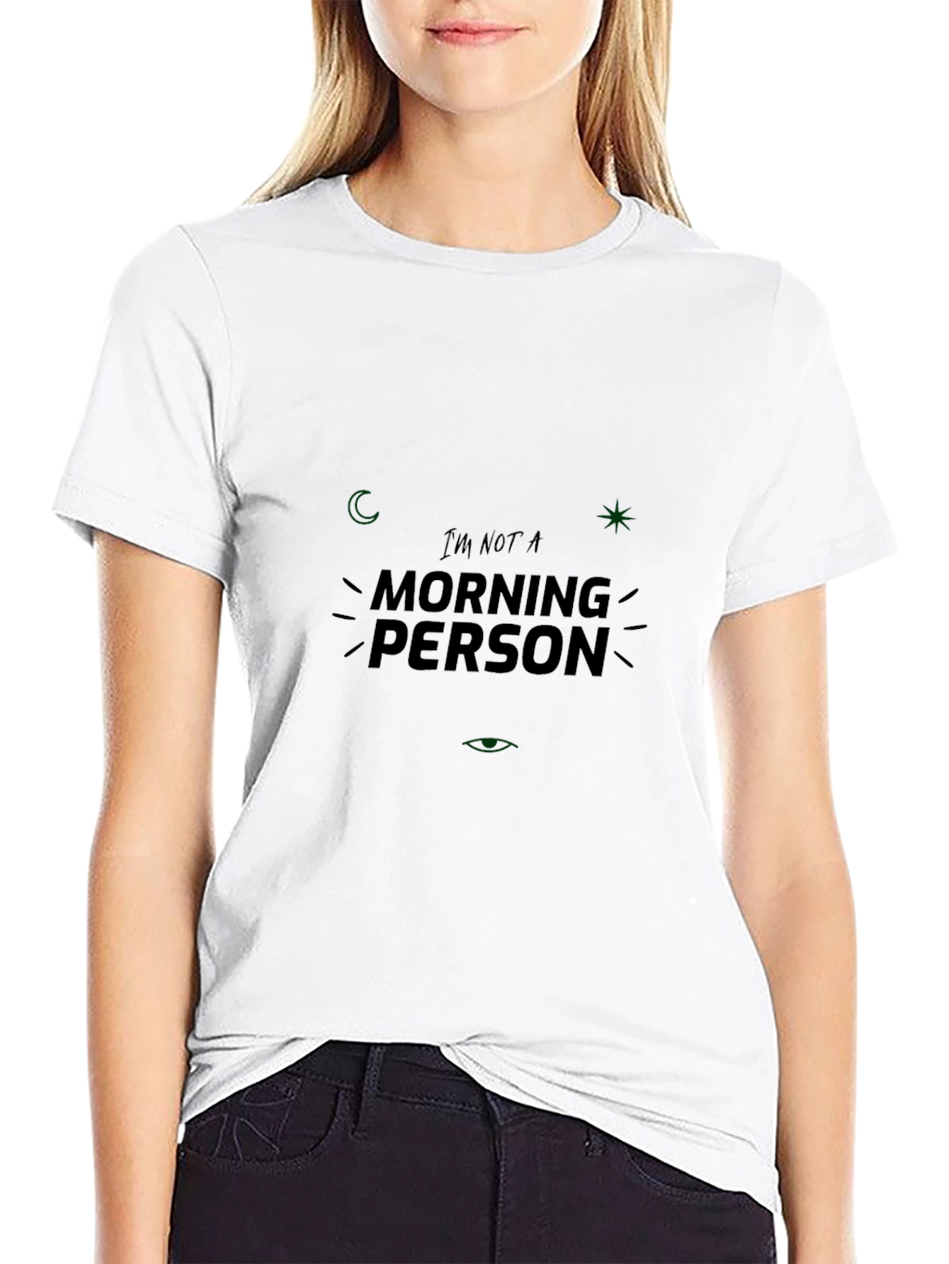 Im Not A Morning Person Black T-Shirt