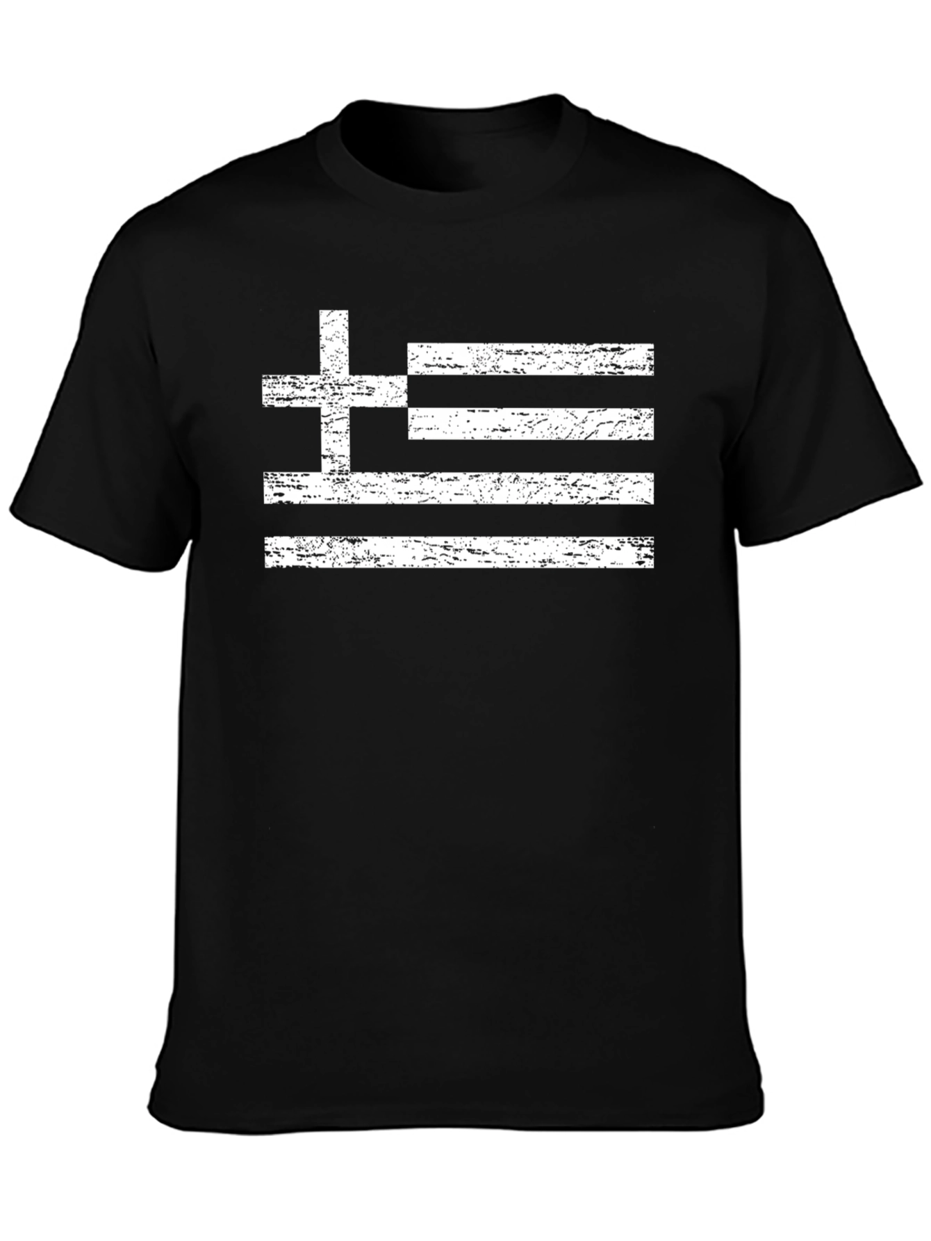 Greek Flag T-Shirt - Distressed Style Tee