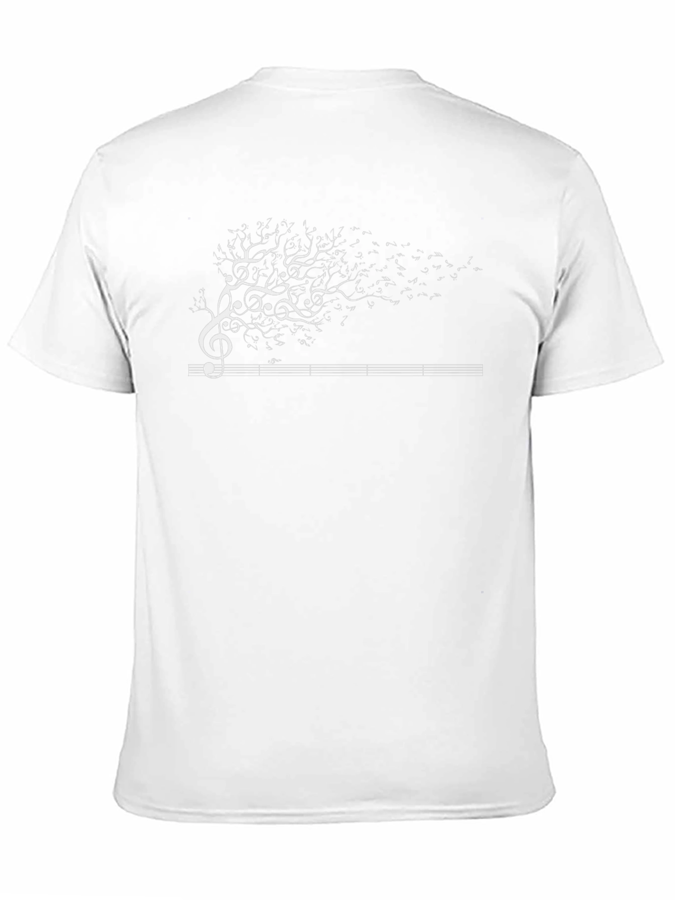 Musical Note Tree Black T-Shirt