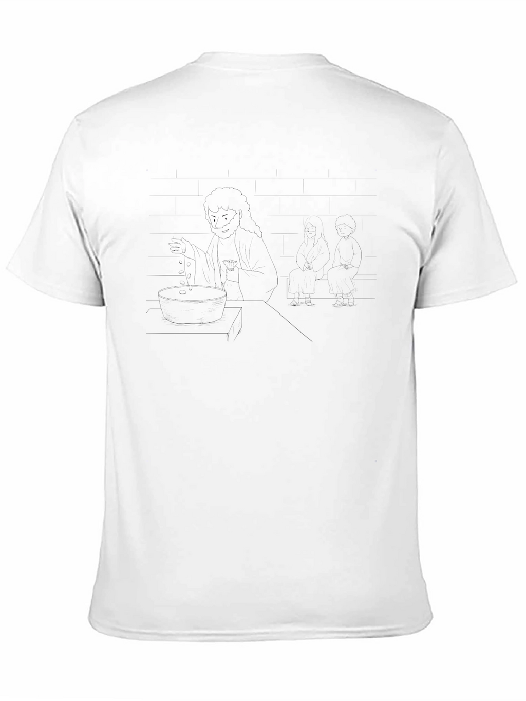 Cartoon Style Graphic Black T-Shirt