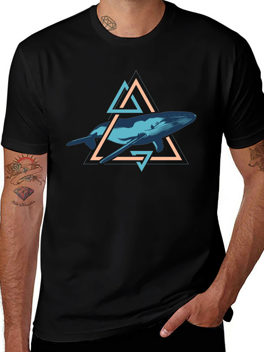 Whale Geometric T-Shirt