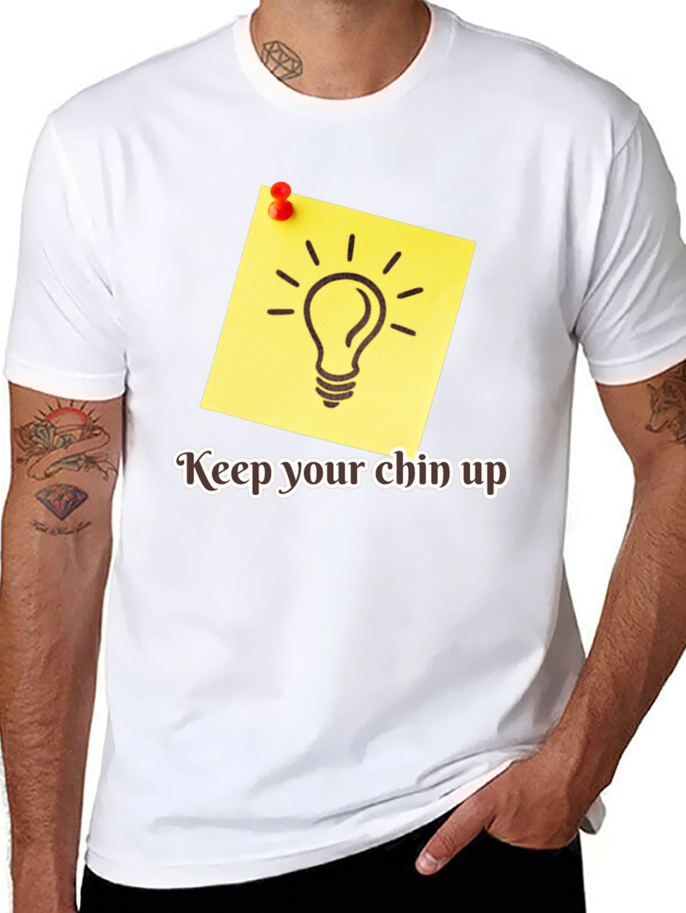Motivational Keep Your Chin Up Graphic Tee