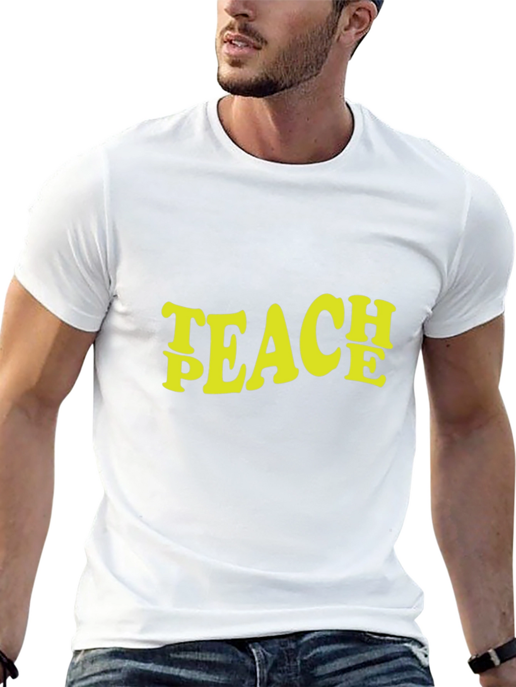 Teach Peace Graphic Tee - Retro Style