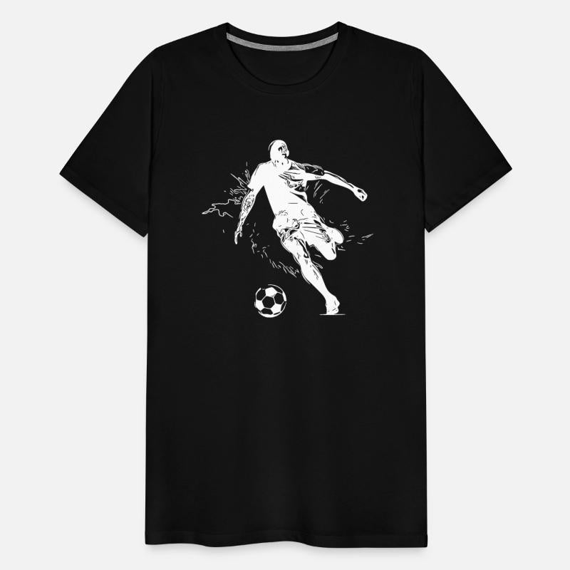 Soccer Player Kicks A Soccer Ball