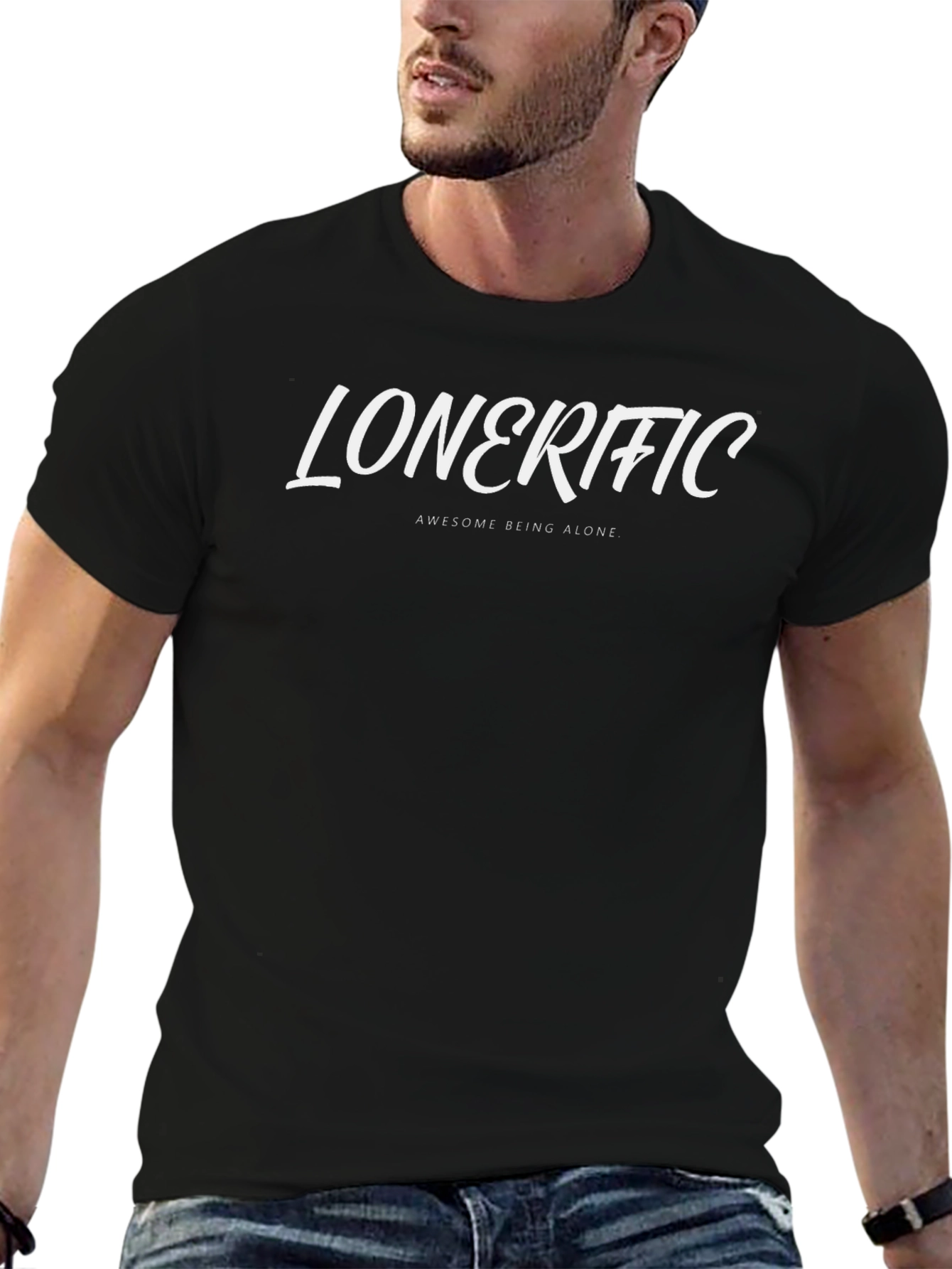 Lonerific Graphic T-Shirt - Awesome Being Alone