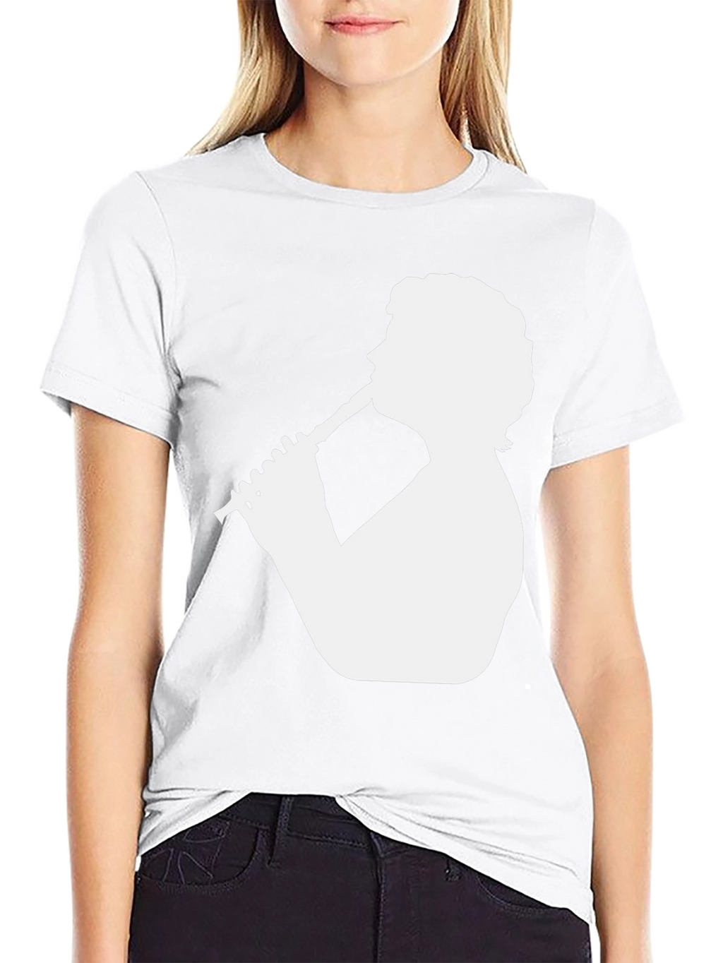 Clarinet Player Graphic Tee - Black Cotton T-Shirt