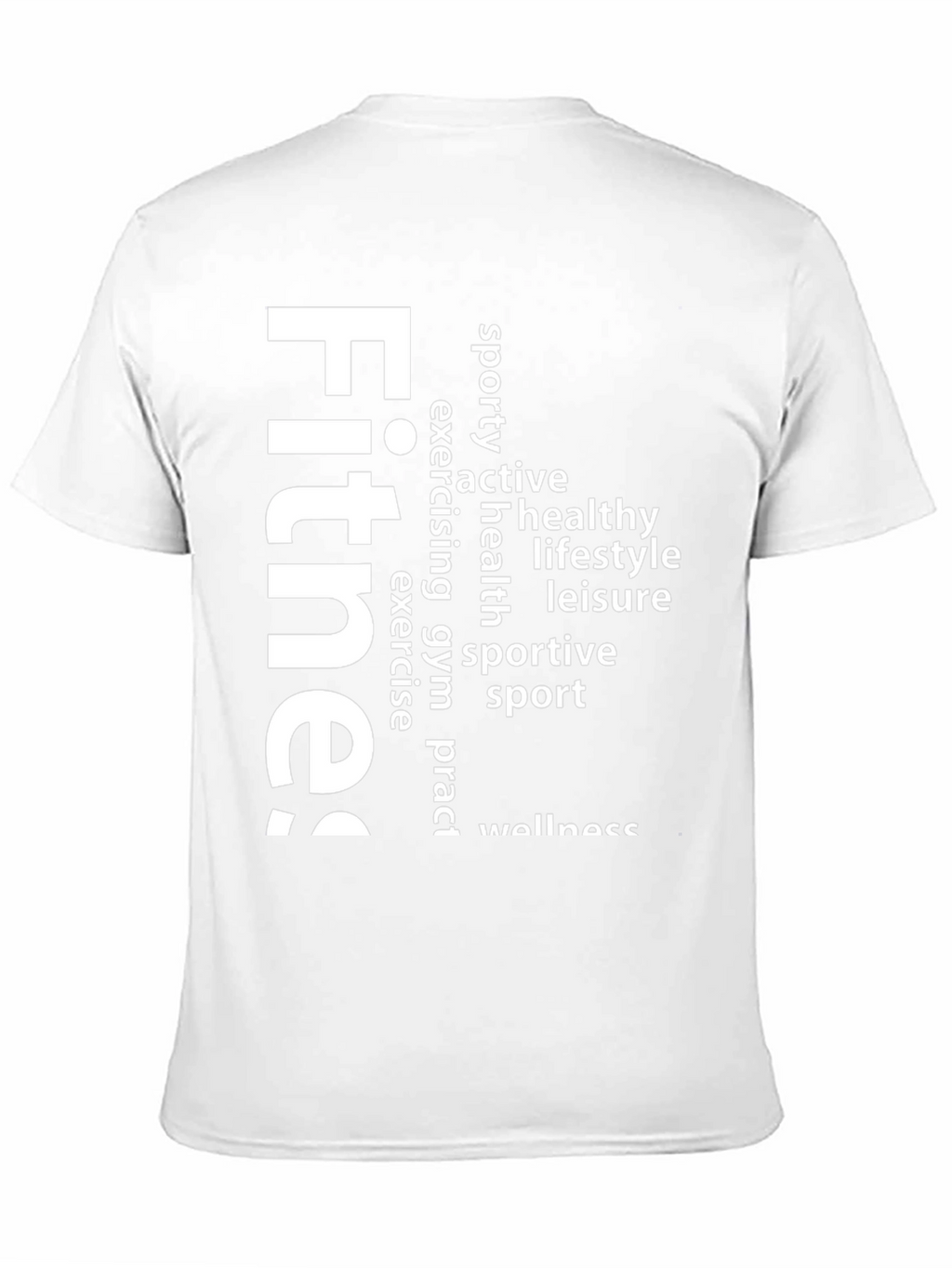 Fitness Word Art Graphic Tee - Black