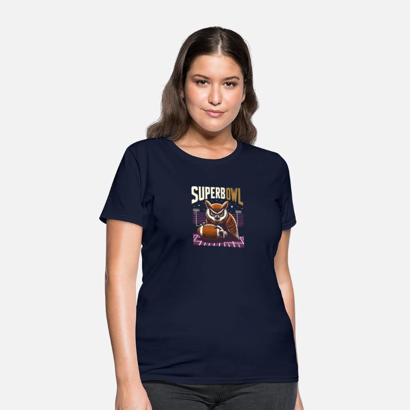 Superb Owl Playing American Football Hooter Pun