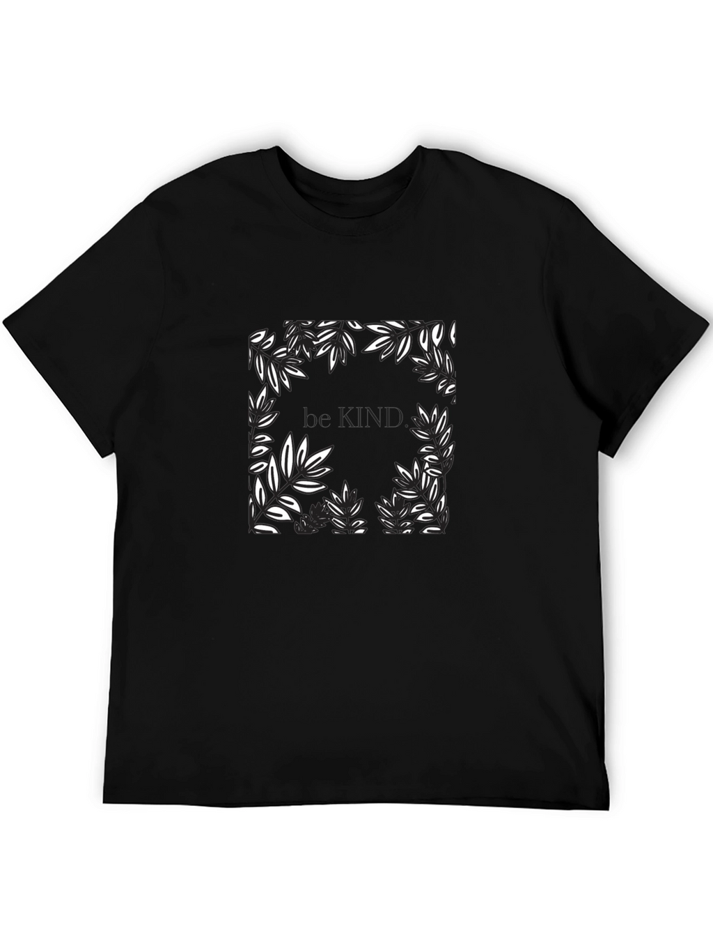 Be Kind Floral Graphic Black T-Shirt
